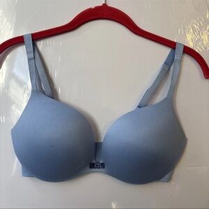 Victoria's Secret Plunge Bra Glacier Blue Size 34 D Plunge Padded Underwire